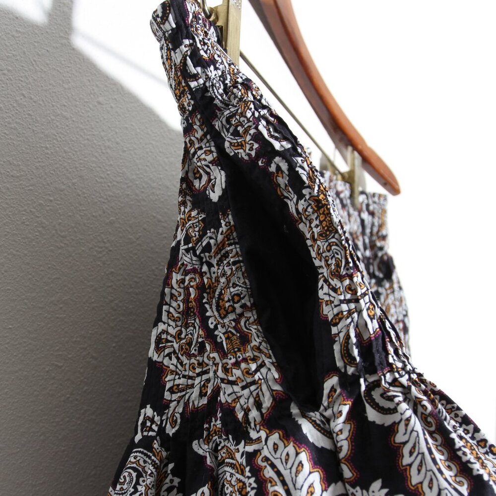 Anthropologie Eula Pintucked Pleated Mini Skirt Paisley Cotton Size Small - Picture 5 of 12
